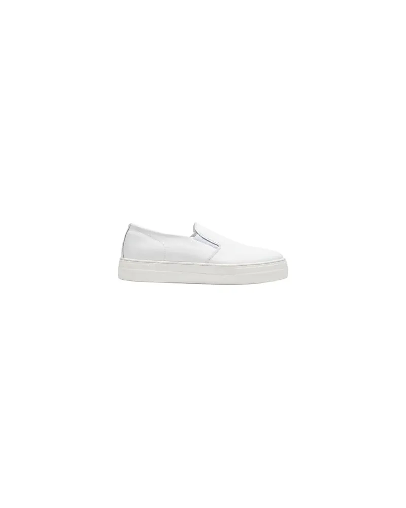 8 by Yoox LEATHER LOW-TOP FLATFORM SLIP-ON SNEAKERS - SCHUHE - Sneakersauf YOOX.COM Weiß