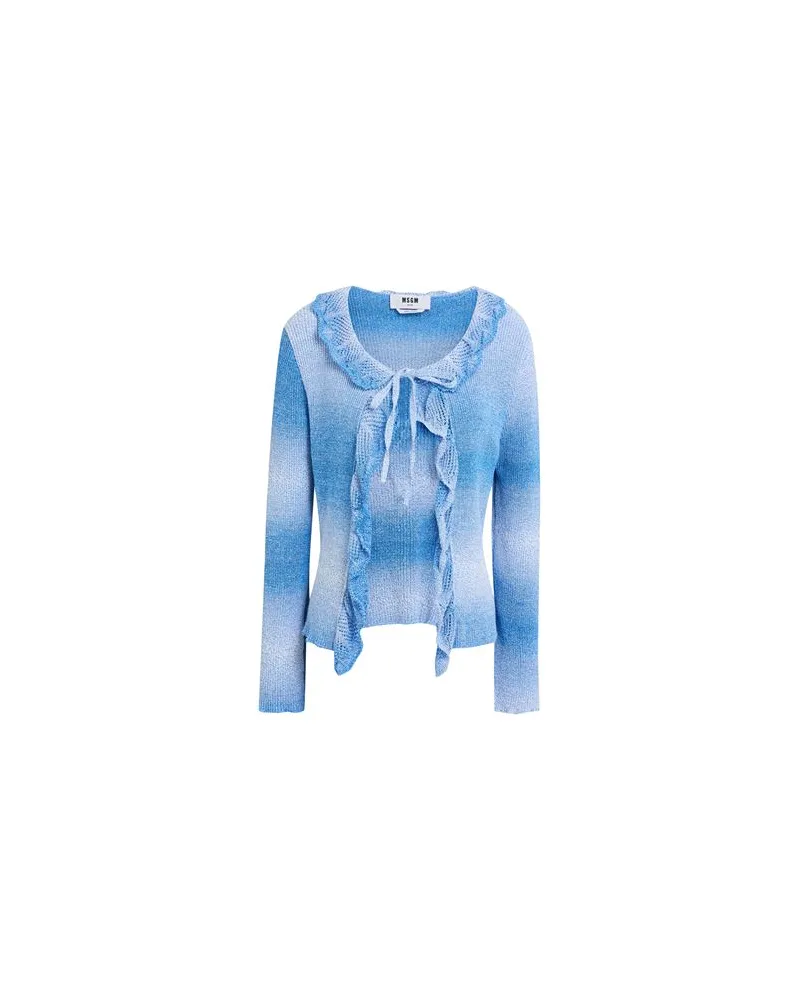 MSGM STRICKWAREN - Strickjackenauf YOOX.COM Azurblau