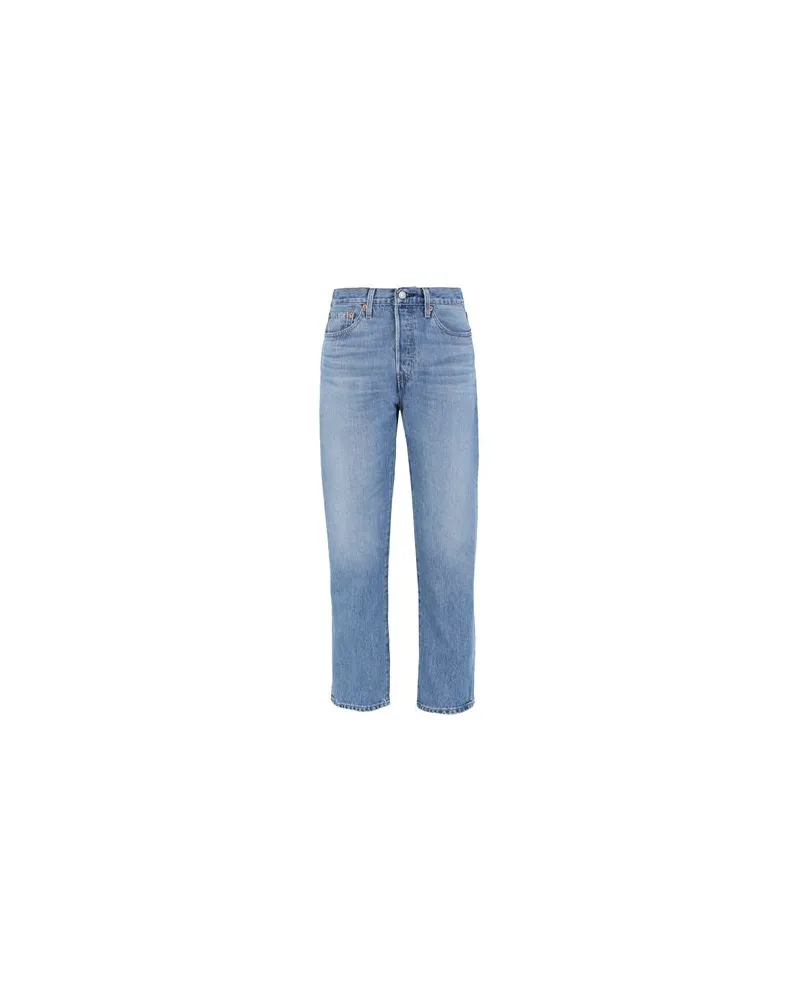 Levi's 501 CROP - HOSEN & RÖCKE - Jeanshosenauf YOOX.COM Blau