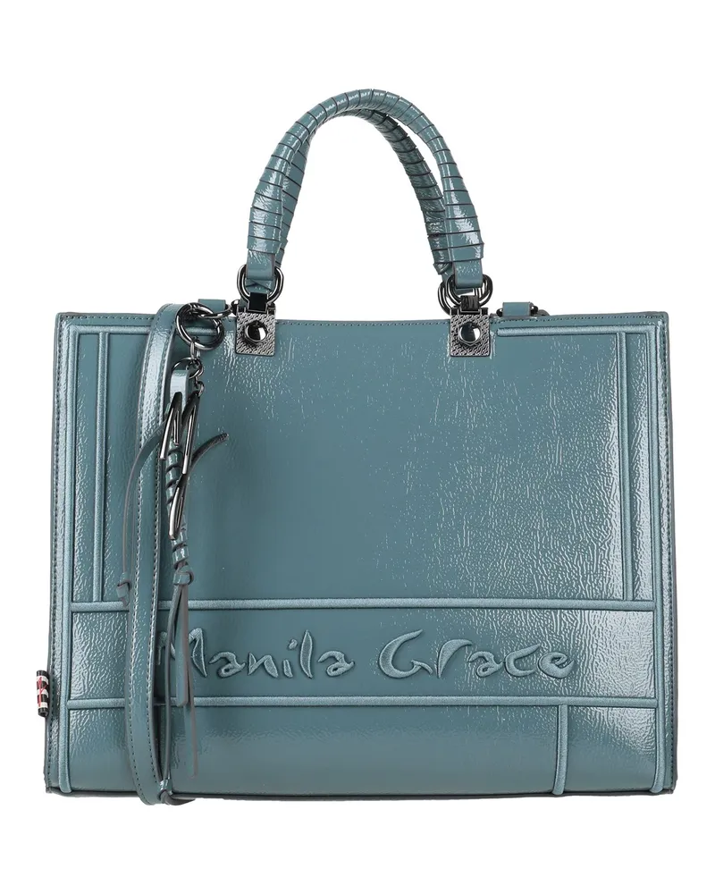 Manila Grace Handtaschen Taubenblau