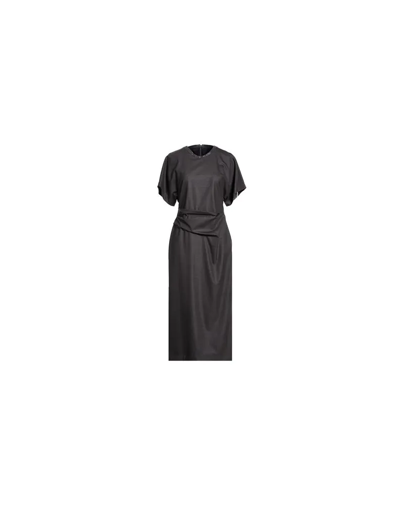 Brunello Cucinelli KLEIDER - Midi-Kleiderauf YOOX.COM Braungrau