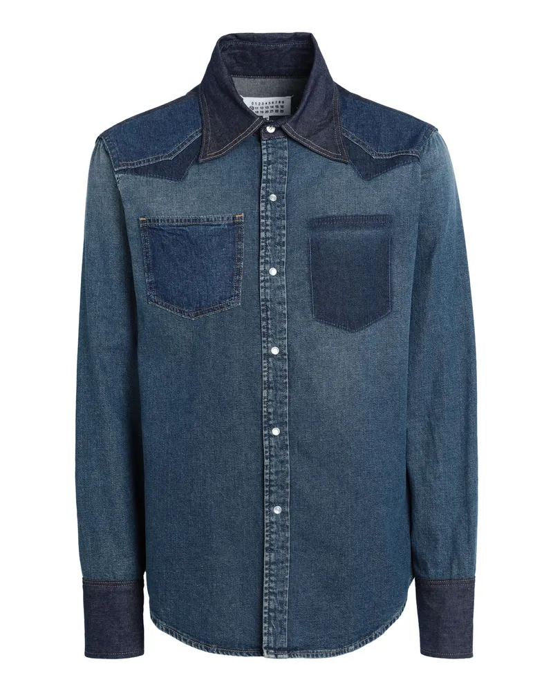 Maison Margiela Jeanshemd Blau