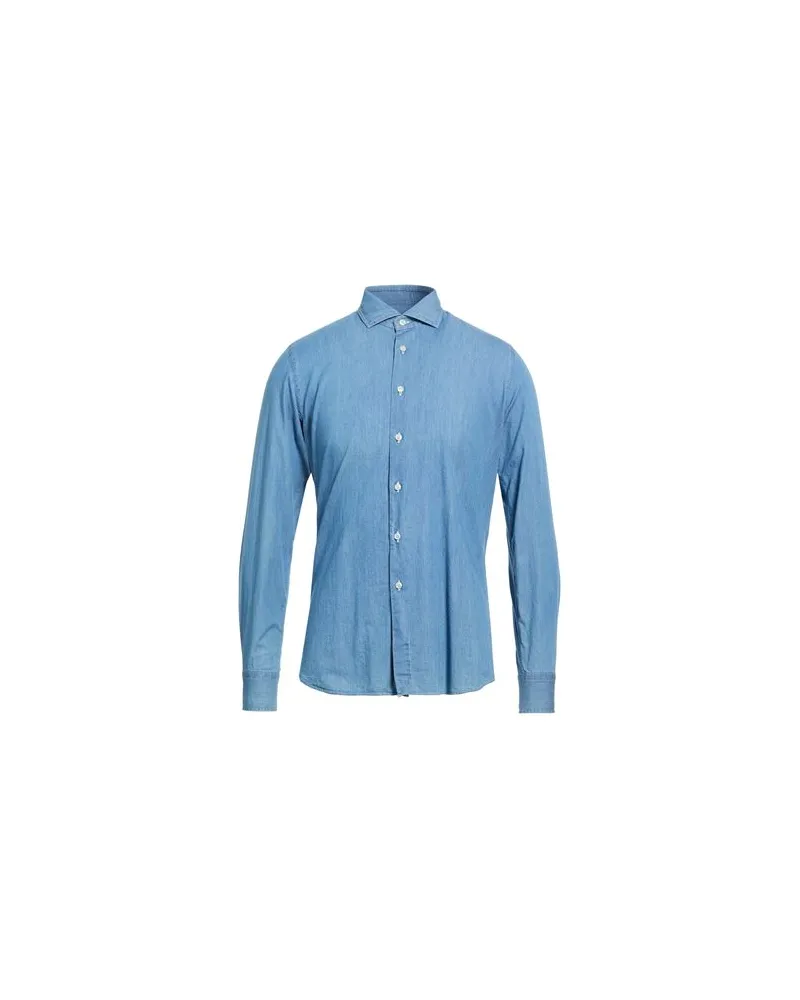 XACUS TOPS - Jeanshemdenauf YOOX.COM Blau