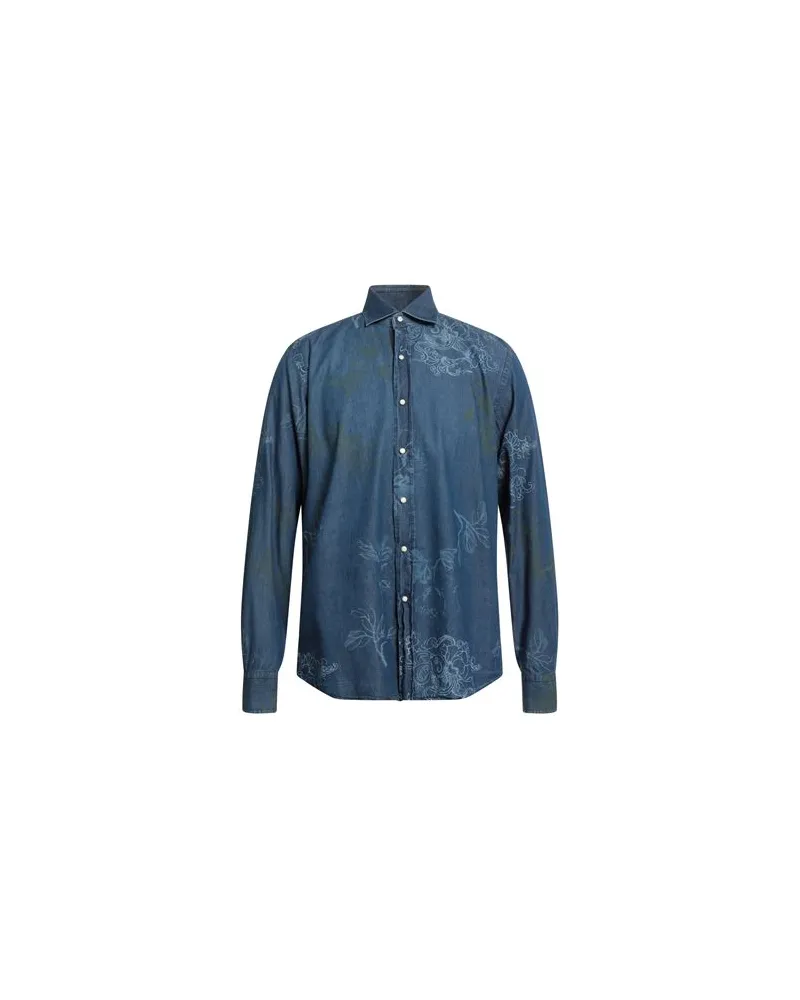 Alessandro Gherardi TOPS - Jeanshemdenauf YOOX.COM Blau