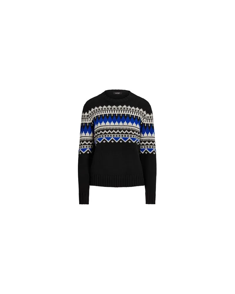 Ralph Lauren GEO-MOTIF WOOL-BLEND CREWNECK SWEATER   - STRICKWAREN - Pulloverauf YOOX.COM Schwarz