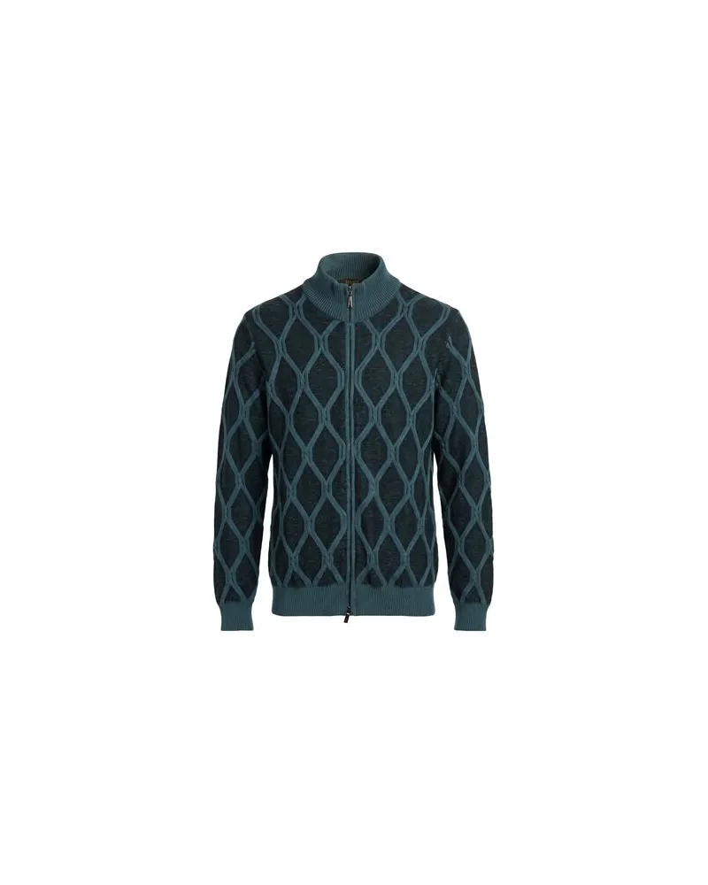 MOORER STRICKWAREN - Strickjackenauf YOOX.COM Aquamarin