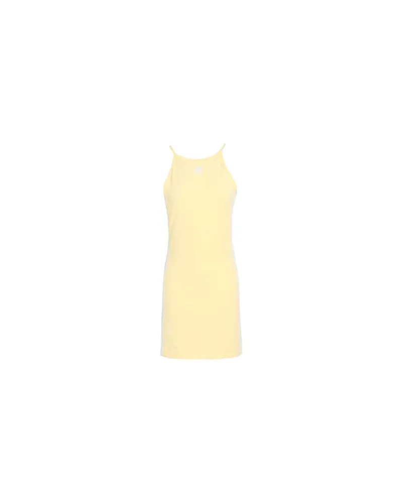 adidas ADICOLOR CLASSICS TIGHT SUMMER DRESS  - ADICOLOR CLASSICS TIGHT SUMMER DRESS - KLEIDER - Mini-Kleiderauf YOOX.COM Pastellgelb