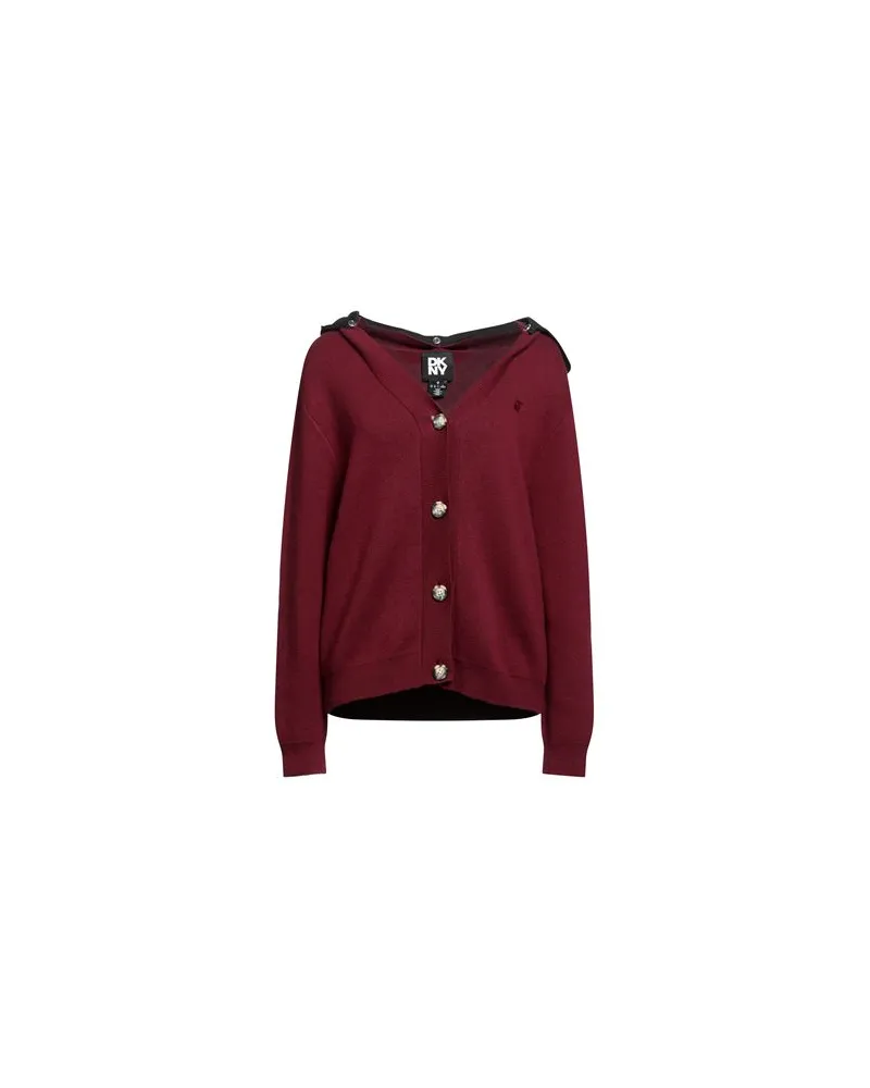 DKNY STRICKWAREN - Strickjackenauf YOOX.COM Bordeaux