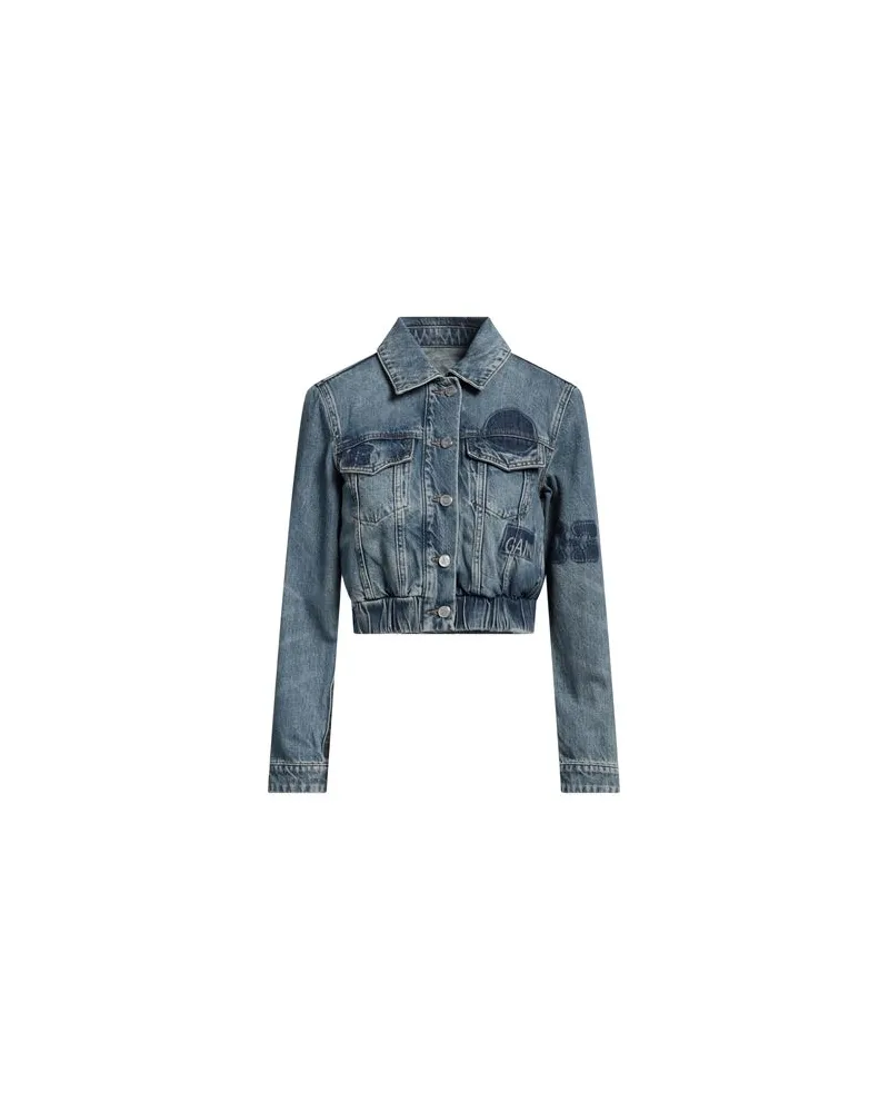 Ganni JACKEN & MÄNTEL - Jeansjacken/Mäntelauf YOOX.COM Blau