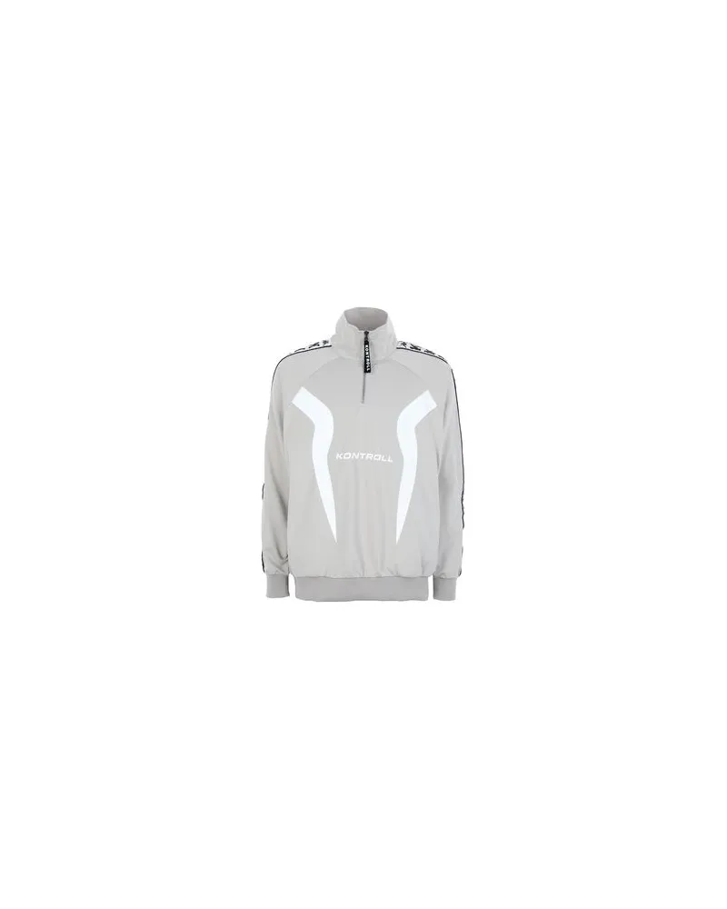 Kappa KONTROLL HALF ZIP BANDA JACKET   - TOPS - Sweatshirtsauf YOOX.COM Grau