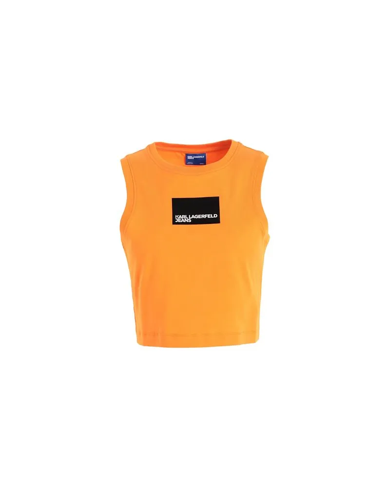 Karl Lagerfeld KLJ LOGO SINGLET  - TOPS - T-shirtsauf YOOX.COM Orange