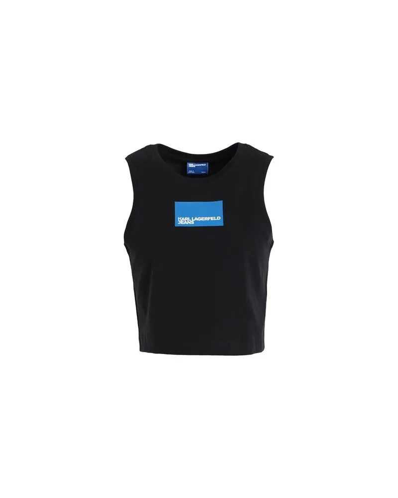 Karl Lagerfeld KLJ LOGO SINGLET  - TOPS - T-shirtsauf YOOX.COM Schwarz