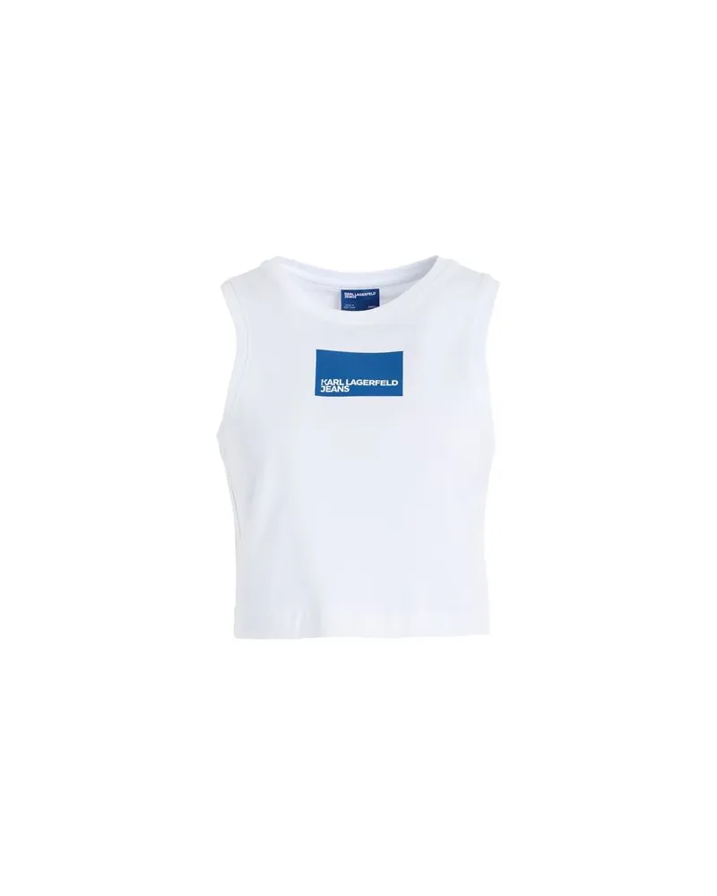 Karl Lagerfeld KLJ LOGO SINGLET  - TOPS - T-shirtsauf YOOX.COM Weiß