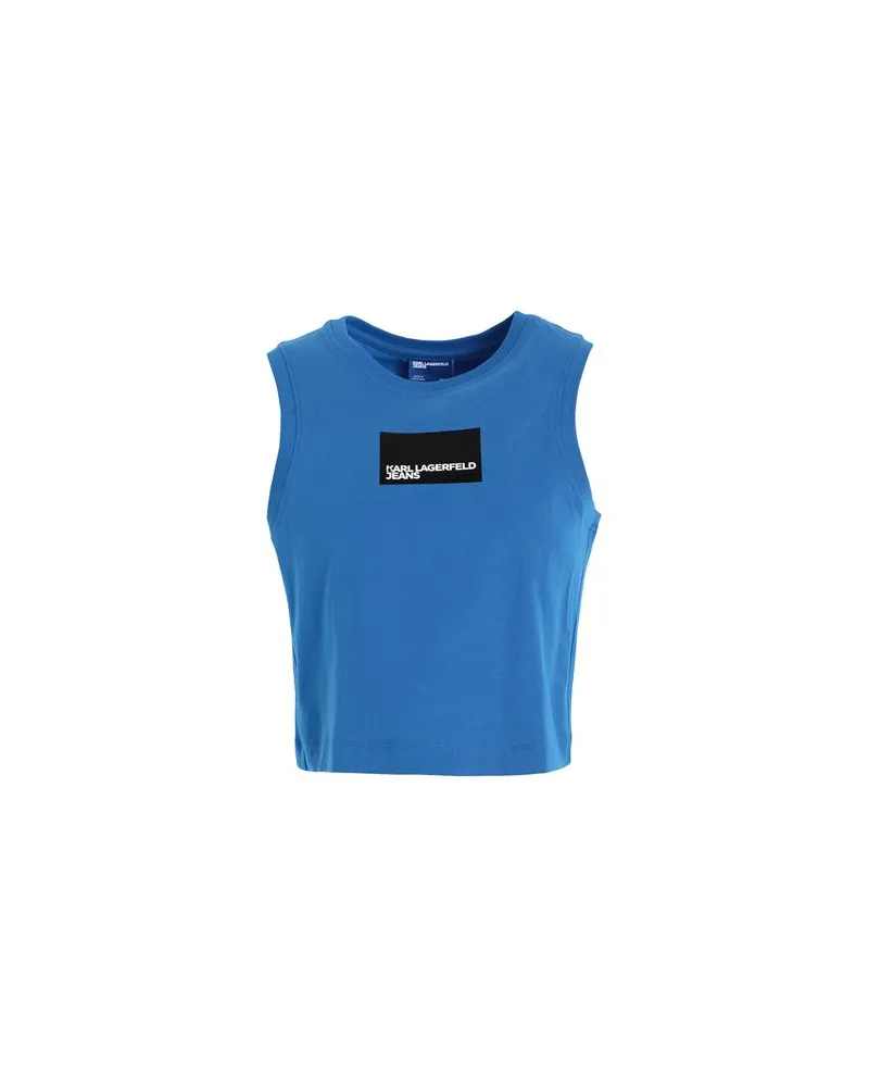 Karl Lagerfeld KLJ LOGO SINGLET  - TOPS - T-shirtsauf YOOX.COM Blau