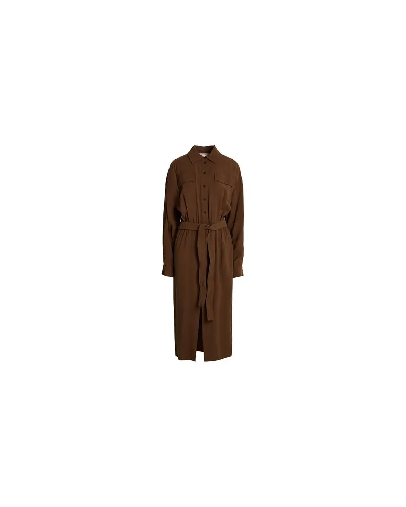 Twin-Set KLEIDER - Midi-Kleiderauf YOOX.COM Braun