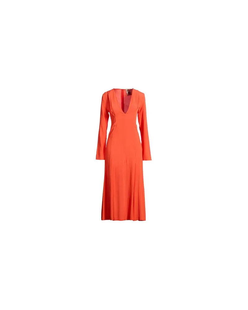 Semicouture KLEIDER - Midi-Kleiderauf YOOX.COM Orange