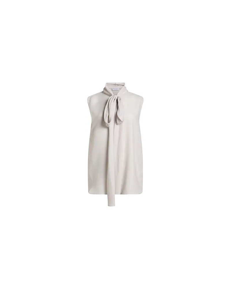 Brunello Cucinelli STRICKWAREN - Strickjackenauf YOOX.COM Hellgrau