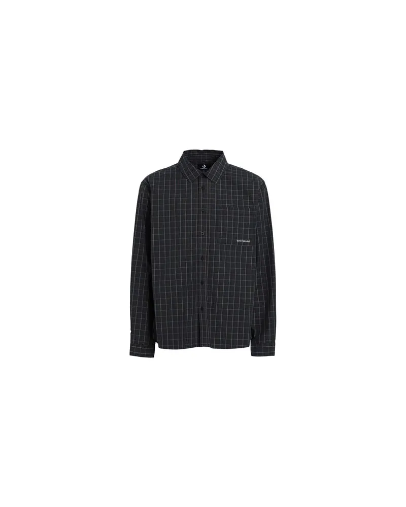 Converse BASIC PLAID WOVEN SHIRT  - BASIC PLAID WOVEN SHIRT - TOPS - Hemdenauf YOOX.COM Dunkelbraun