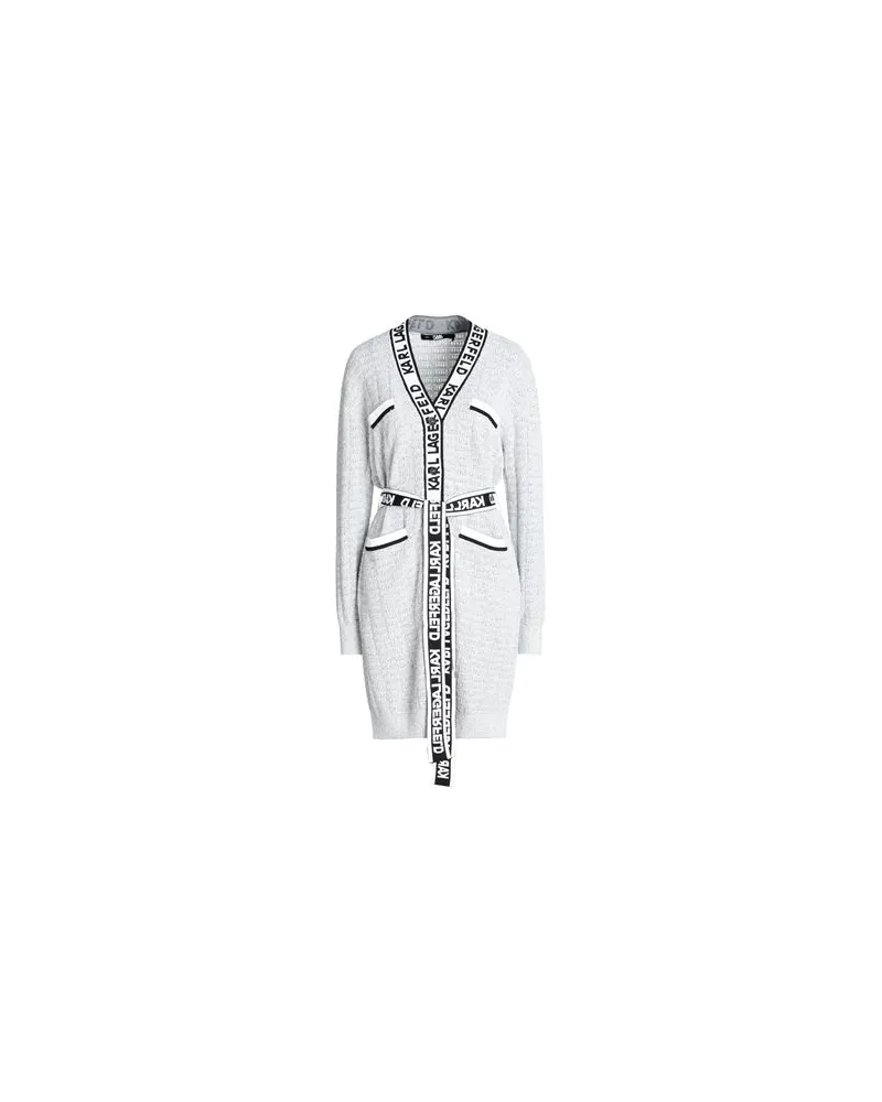 Karl Lagerfeld FEMININE BOUCLE CARDIGAN  - STRICKWAREN - Strickjackenauf YOOX.COM Weiß