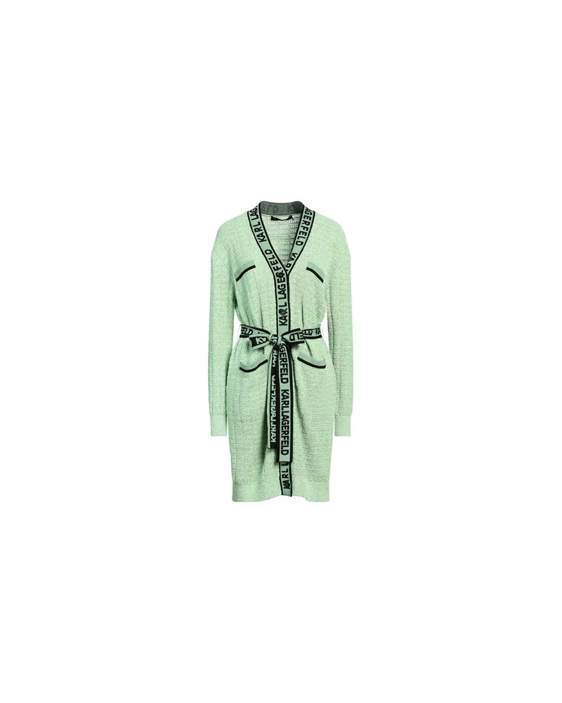Karl Lagerfeld FEMININE BOUCLE CARDIGAN  - STRICKWAREN - Strickjackenauf YOOX.COM Grün