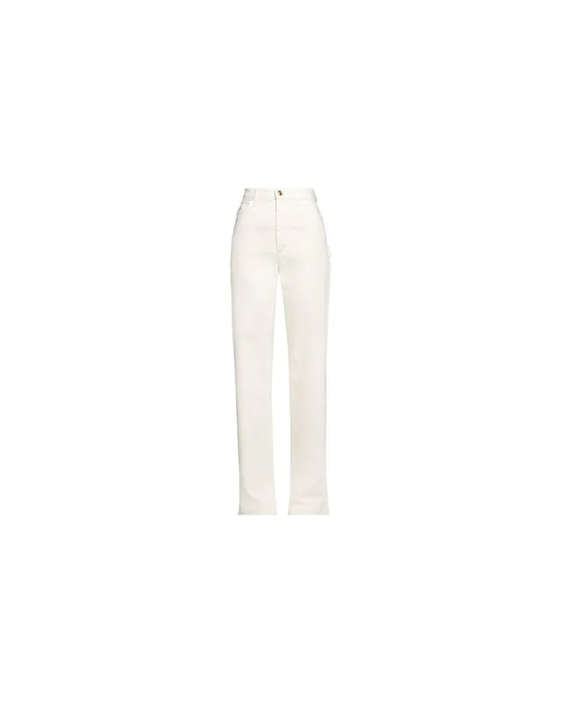 SPORTMAX HOSEN & RÖCKE - Jeanshosenauf YOOX.COM Cremeweiß
