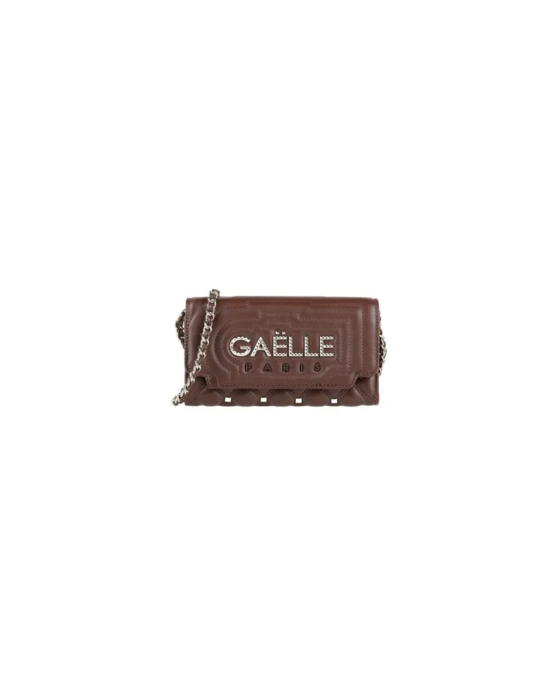 Gaëlle Bonheur Kleinlederwaren - Portemonnaies mit Tragriemenauf YOOX.COM Braun