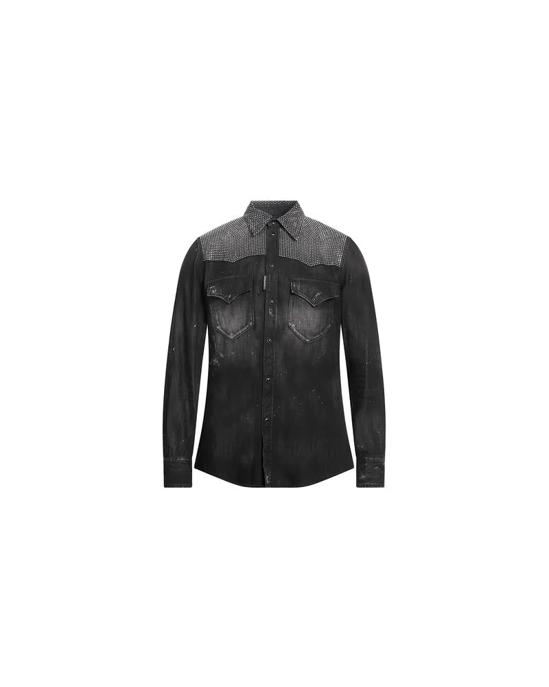 Dsquared2 TOPS - Jeanshemdenauf YOOX.COM Schwarz