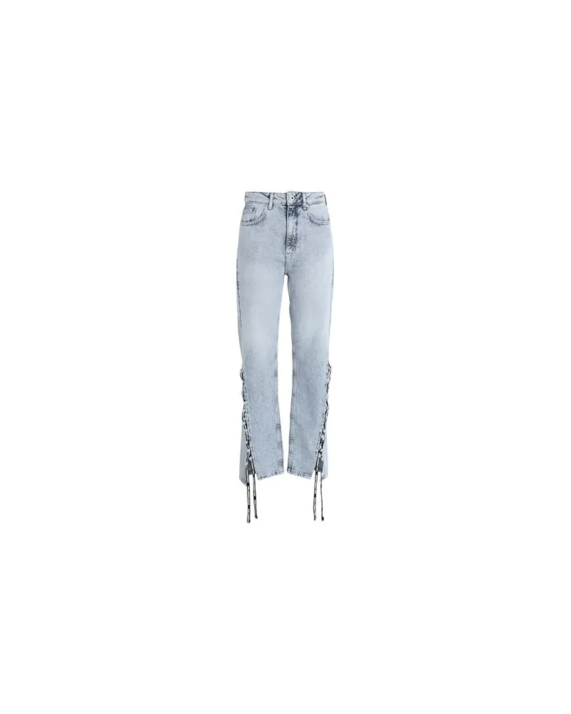 Karl Lagerfeld KLJ HR STRAIGHT LACE-UP DENIM  - HOSEN & RÖCKE - Jeanshosenauf YOOX.COM Blau
