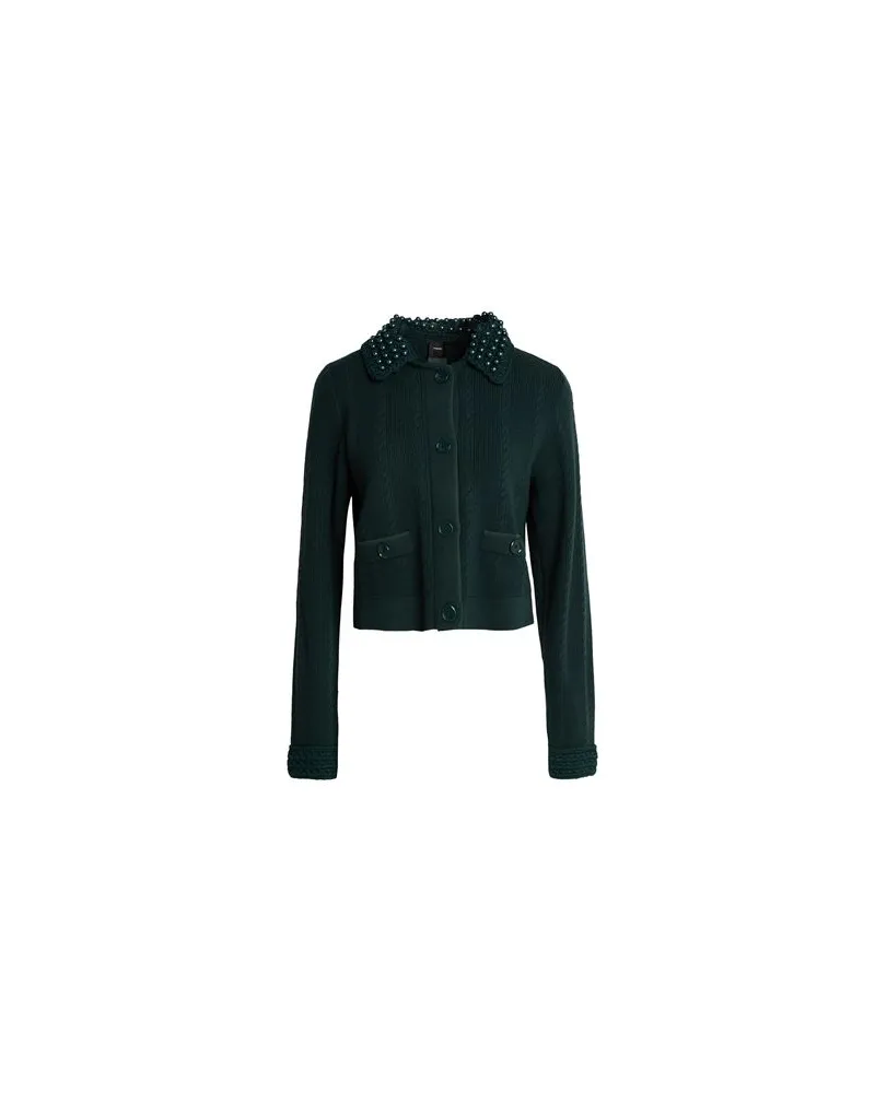 Pinko STRICKWAREN - Strickjackenauf YOOX.COM Dunkelgrün