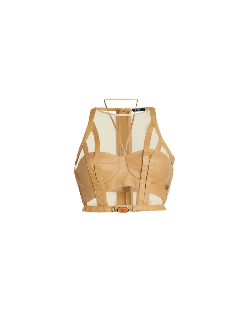 Elisabetta Franchi TOPS - Topsauf YOOX.COM Beige