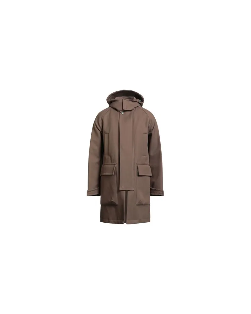 Hevò JACKEN & MÄNTEL - Mäntelauf YOOX.COM Khaki