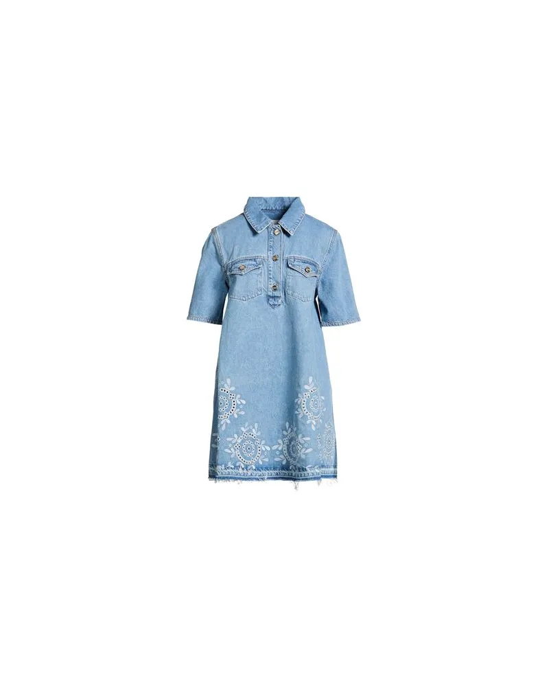 Ganni KLEIDER - Mini-Kleiderauf YOOX.COM Blau