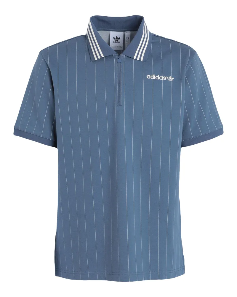 adidas ZIP POLO Poloshirt Taubenblau