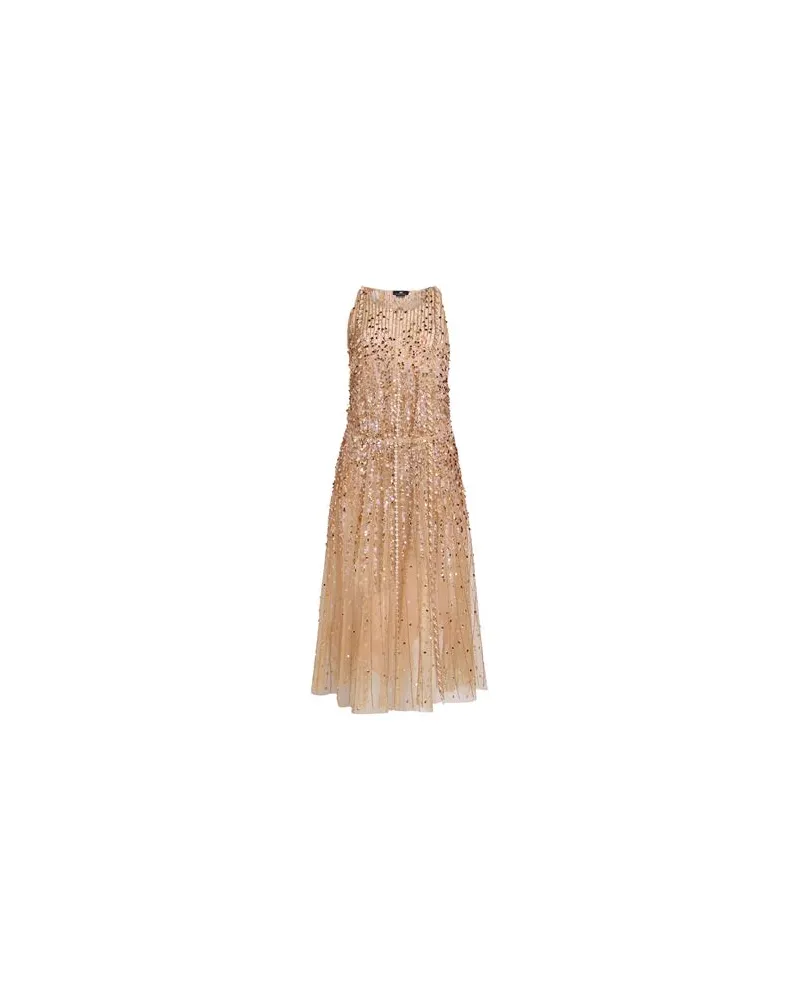 Elisabetta Franchi KLEIDER - Midi-Kleiderauf YOOX.COM Sand