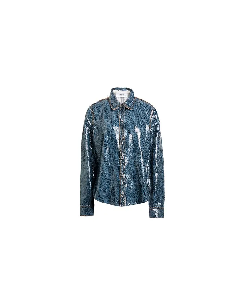 MSGM TOPS - Hemdenauf YOOX.COM Taubenblau