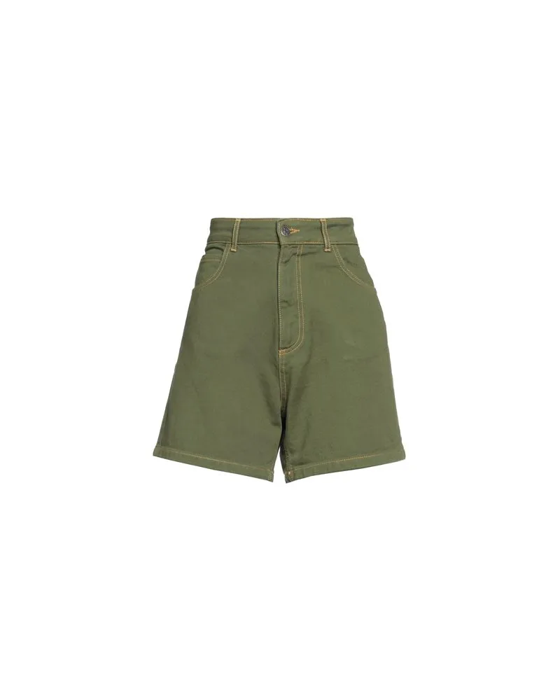KONTATTO HOSEN & RÖCKE - Jeansshortsauf YOOX.COM Grün