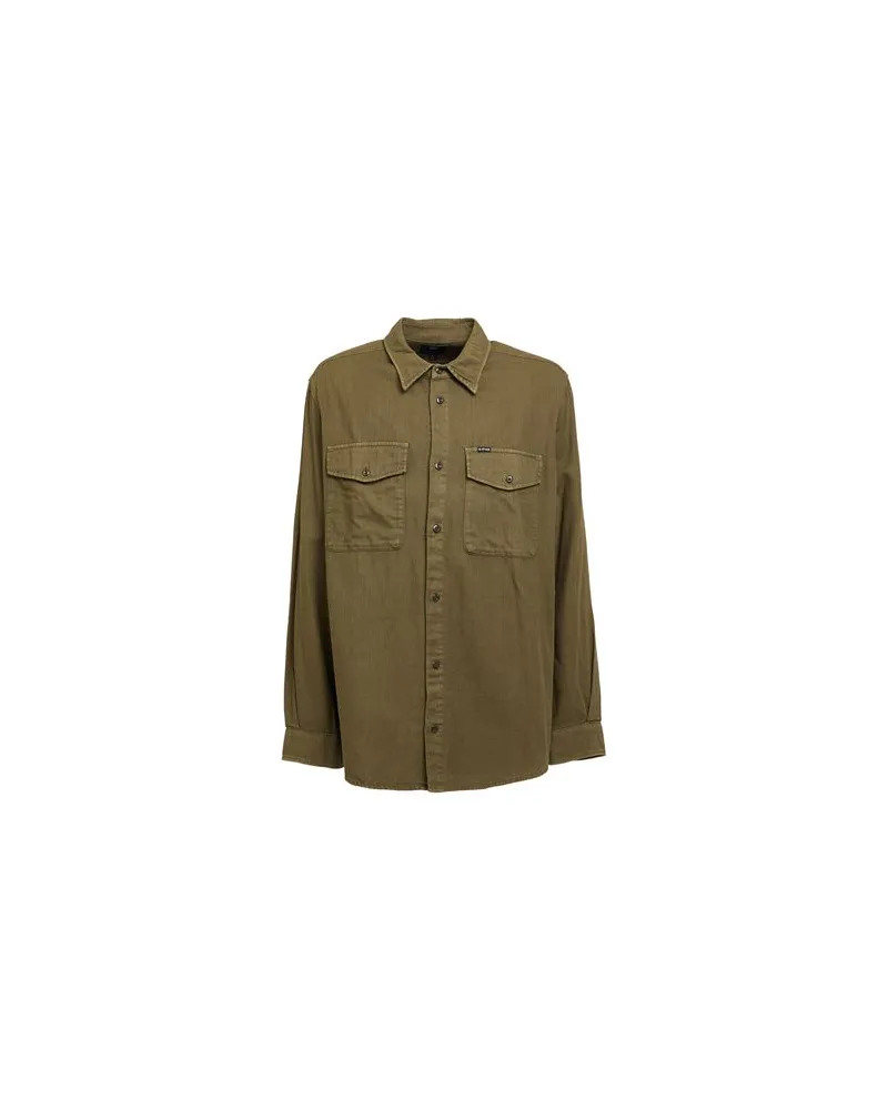 G-STAR RAW TOPS - Jeanshemdenauf YOOX.COM Militärgrün