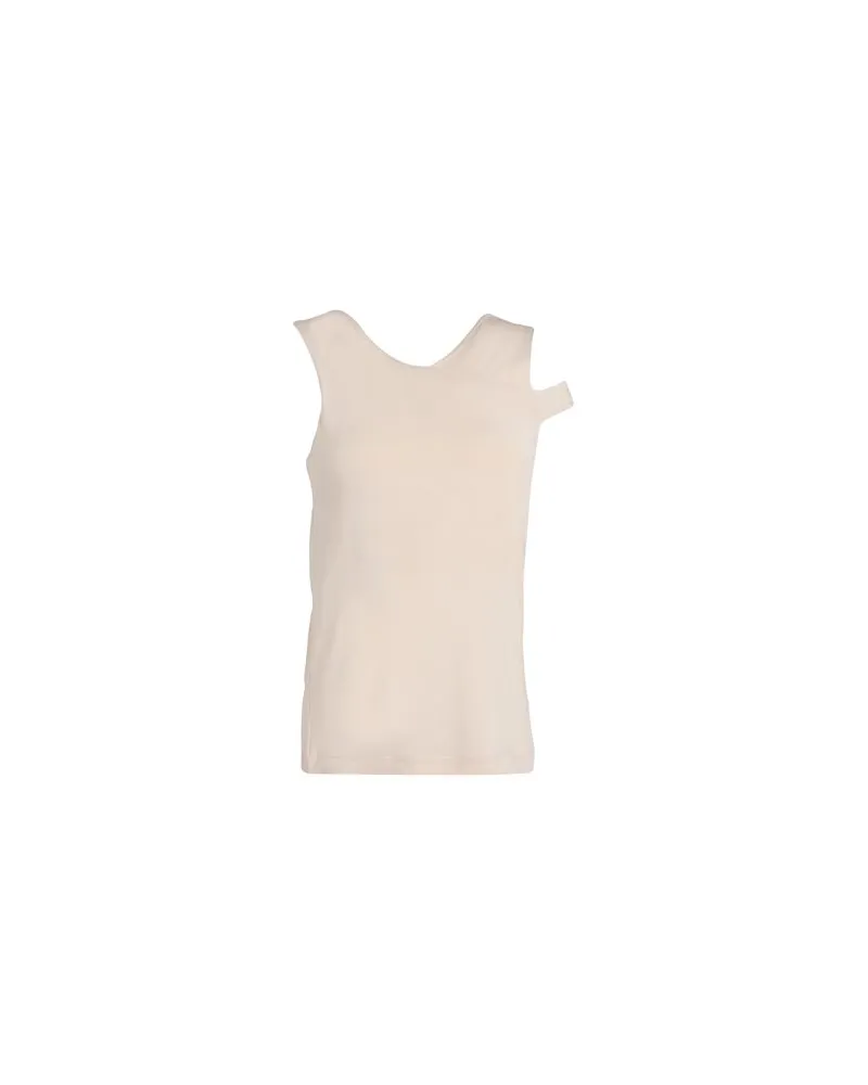 Ninety Percent HARPER STRETCH TENCEL SJ TOP  - TOPS - Topsauf YOOX.COM Beige