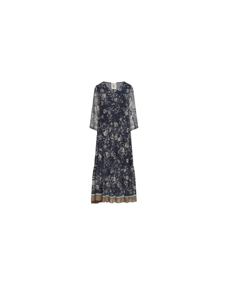 Semicouture KLEIDER - Maxi-Kleiderauf YOOX.COM Marineblau