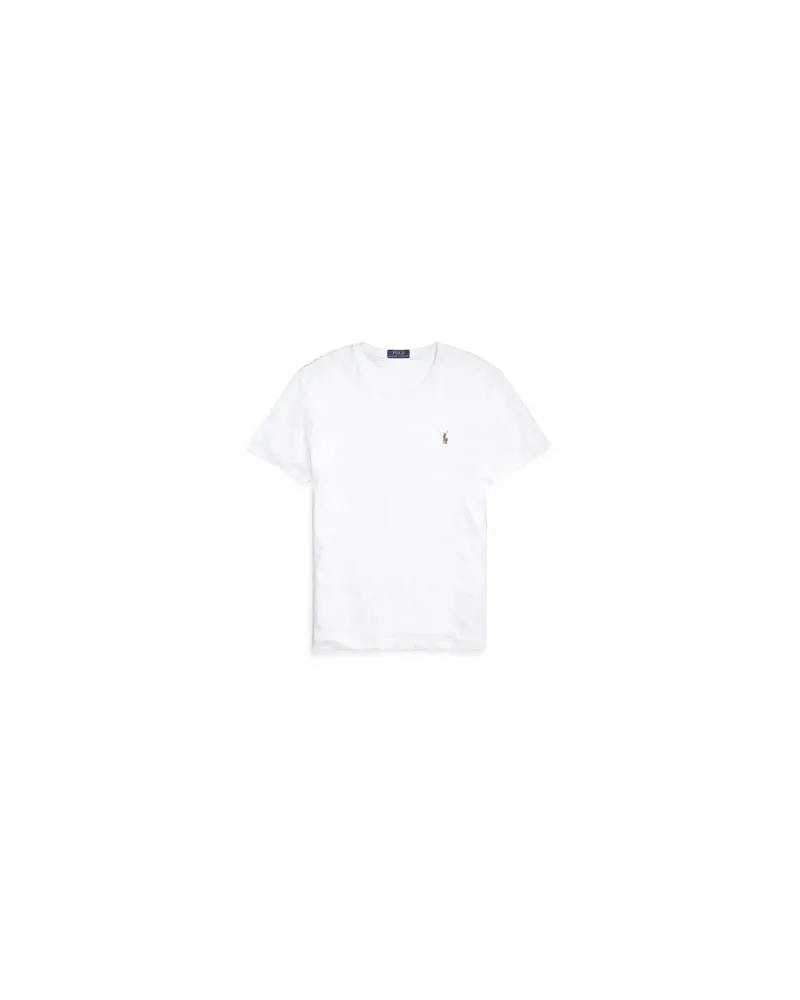 Ralph Lauren CUSTOM SLIM FIT INTERLOCK TEE - TOPS - T-shirtsauf YOOX.COM Weiß