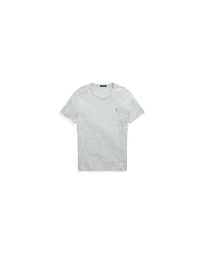 Ralph Lauren CUSTOM SLIM FIT INTERLOCK TEE - TOPS - T-shirtsauf YOOX.COM Hellgrau