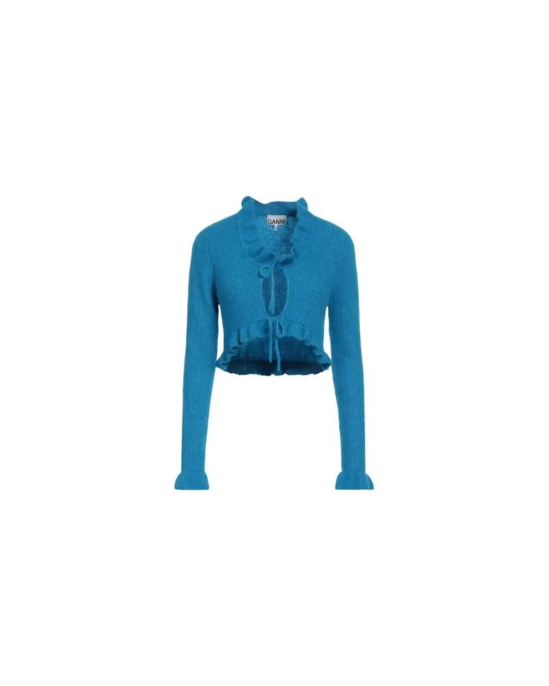 Ganni STRICKWAREN - Strickjackenauf YOOX.COM Azurblau