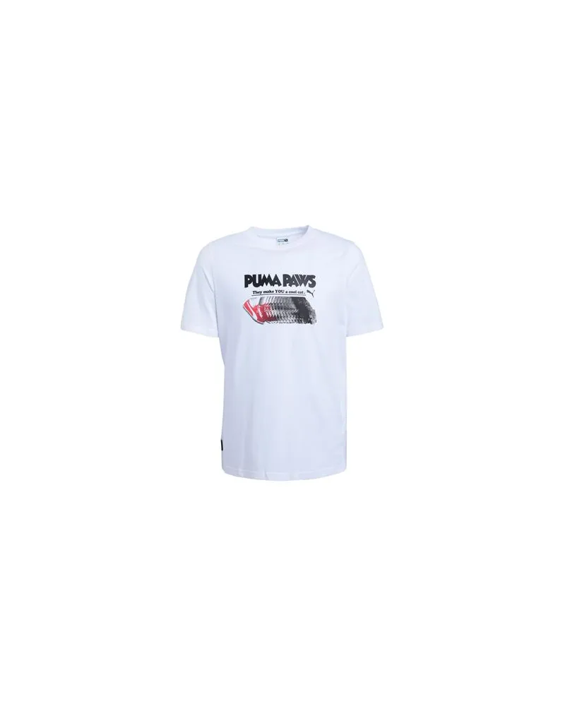 Puma GRAPHICS  PAWS Archive Tee  - TOPS - T-shirtsauf YOOX.COM Weiß