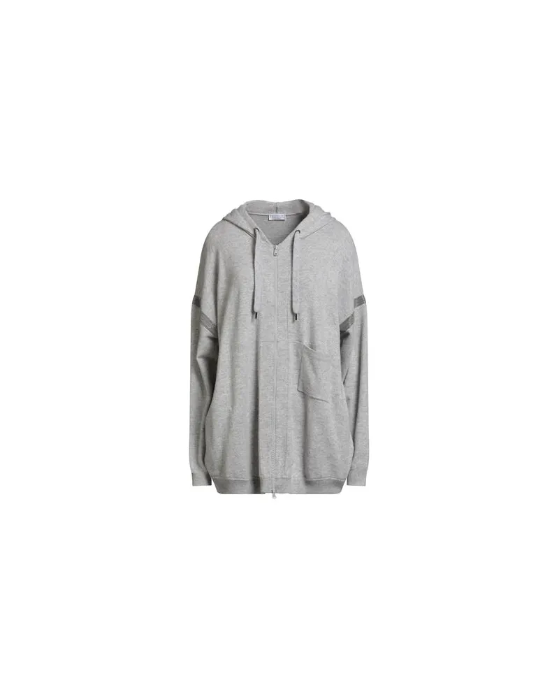 Brunello Cucinelli STRICKWAREN - Strickjackenauf YOOX.COM Hellgrau