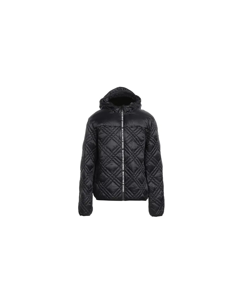 Versace Jeans JACKEN & MÄNTEL - Pufferjacken & Daunenjackenauf YOOX.COM Schwarz