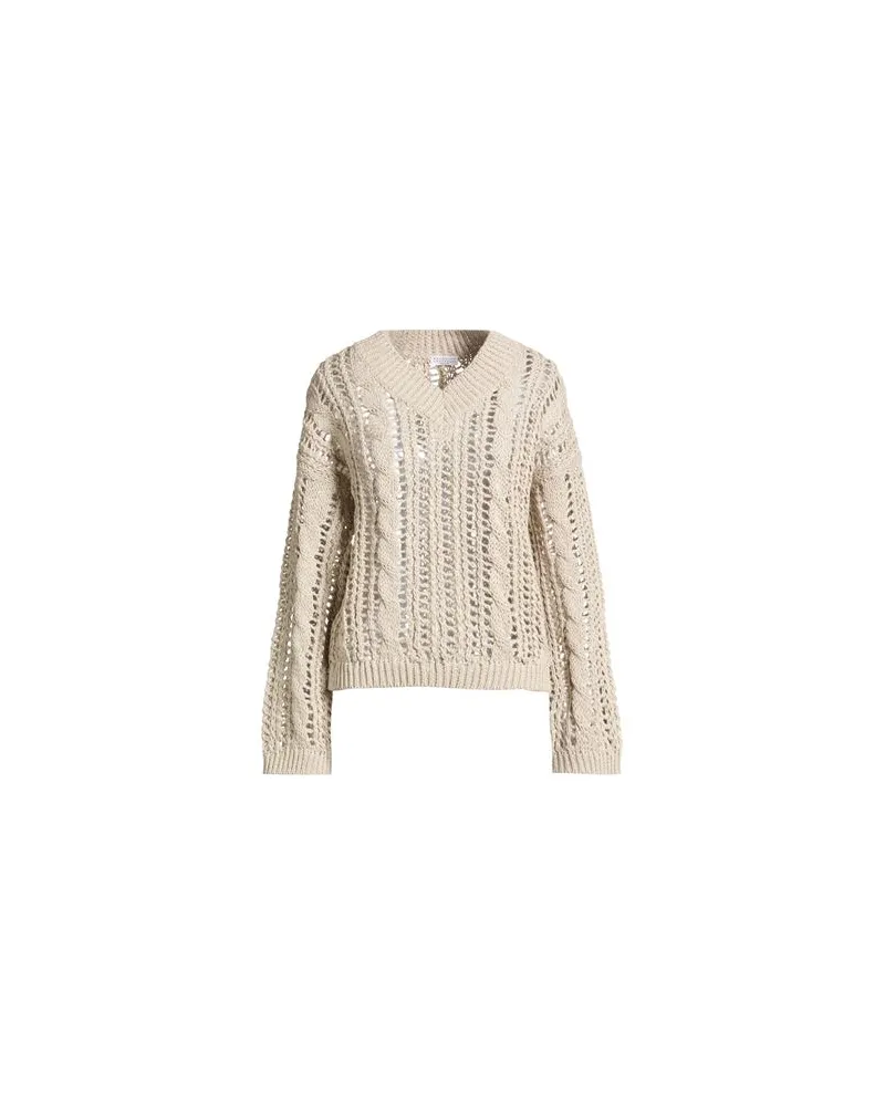 Brunello Cucinelli STRICKWAREN - Pulloverauf YOOX.COM Beige