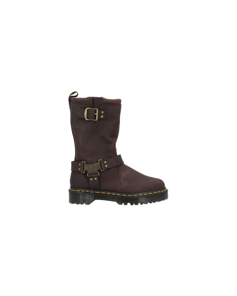Dr.Martens ANISTONE HI BURNISHED WAXY PULL UP WP  - SCHUHE - Stiefelettenauf YOOX.COM Dunkelbraun