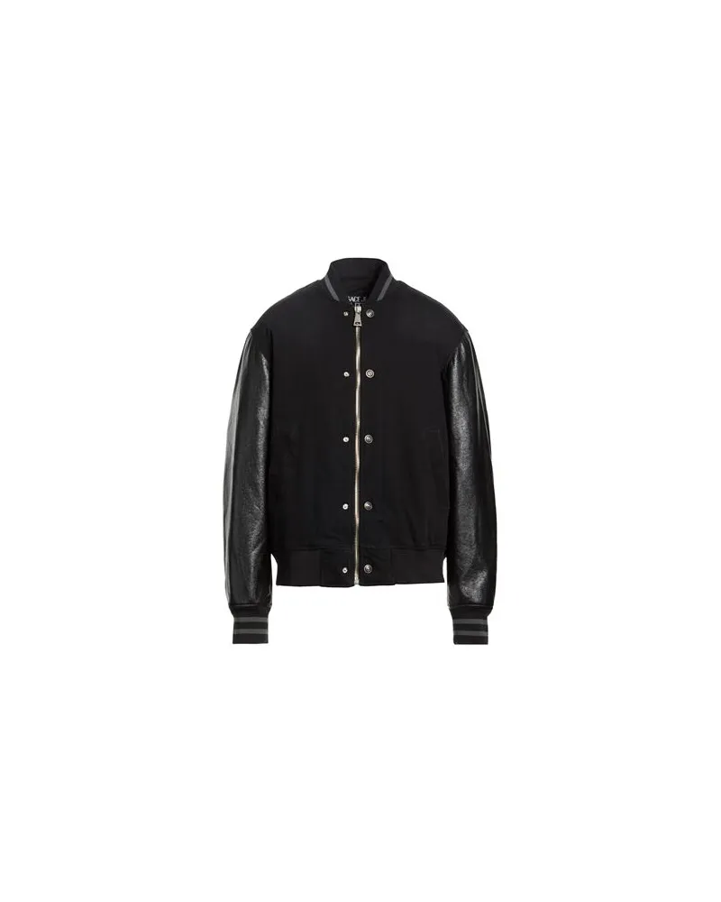 Versace Jeans JACKEN & MÄNTEL - Jeansjacken/Mäntelauf YOOX.COM Schwarz