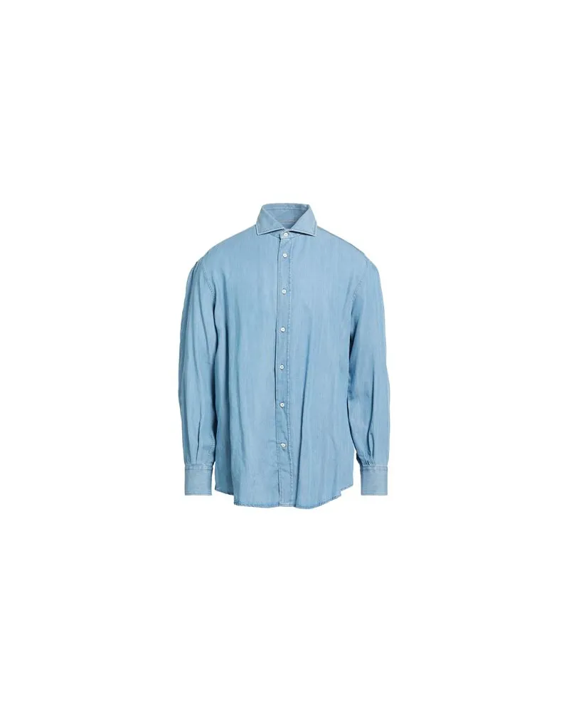 Brunello Cucinelli TOPS - Jeanshemdenauf YOOX.COM Blau