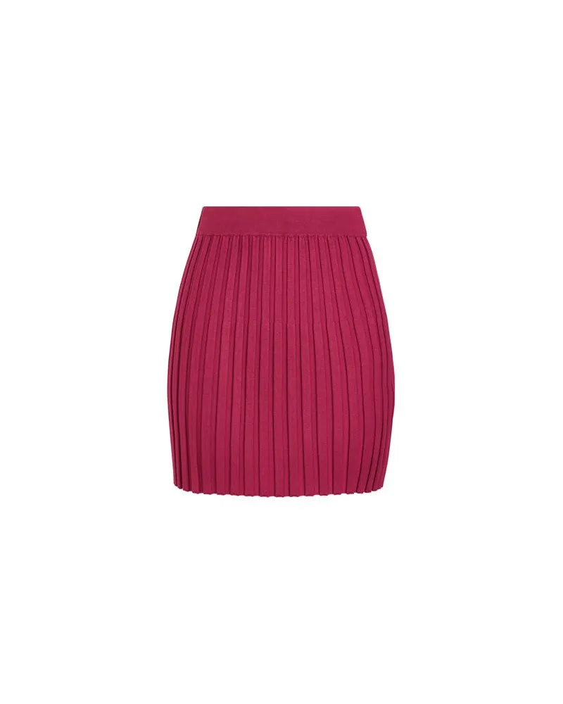 8 by Yoox VISCOSE RIBBED MINI SKIRT  - HOSEN & RÖCKE - Miniröckeauf YOOX.COM Pflaume